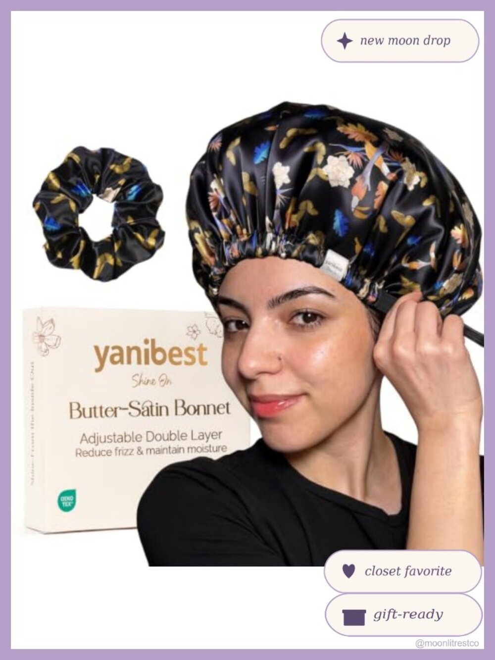Adjustable Satin Bonnet & Scrunchie Set | Double Layer Sleep Cap